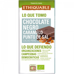 Chocolate negro caramelo, punto de sal Ecológico