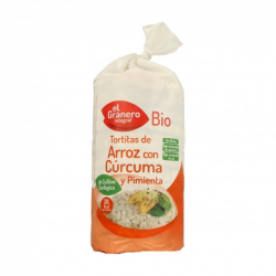 Tortitas de arroz con cúrcuma y pimienta ecológicas 