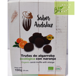 Trufas de algarroba NARANJA 150g Ecológicas