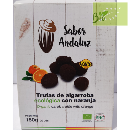 Trufas de algarroba NARANJA 150g Ecológicas