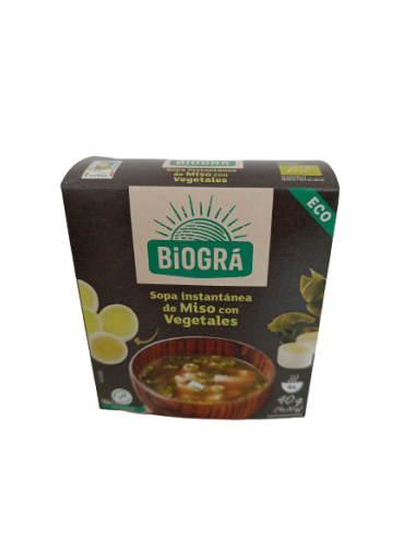 Sopa miso con vegetales...