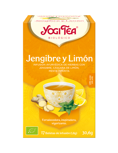 Yogi tea ginger and lemon...