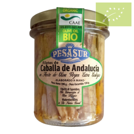 Caballa en filetes 195g ecológica