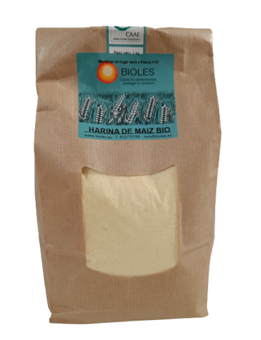 Harina de maíz 1kg Ecológico.