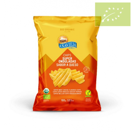 Patatas Fritas super onduladas queso 125g ecológicas 