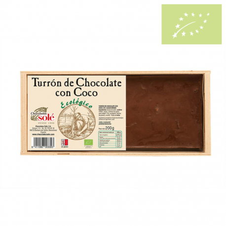 Turrón chocolate con coco ecológico