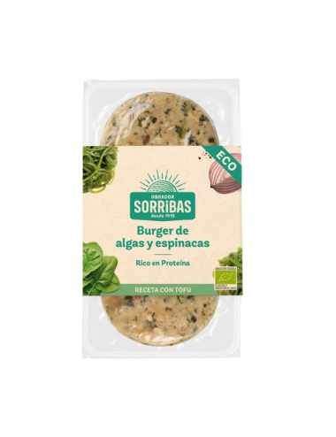 Spinach and seaweed burger...