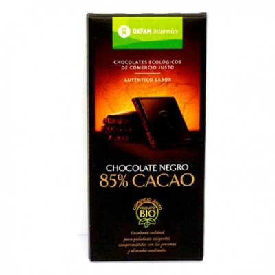 85% Dark chocolate with crunchy caramel and fleur de sel Organic 