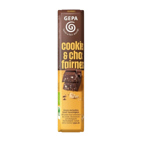 Chocolatina negra 60% con galleta Ecológica 