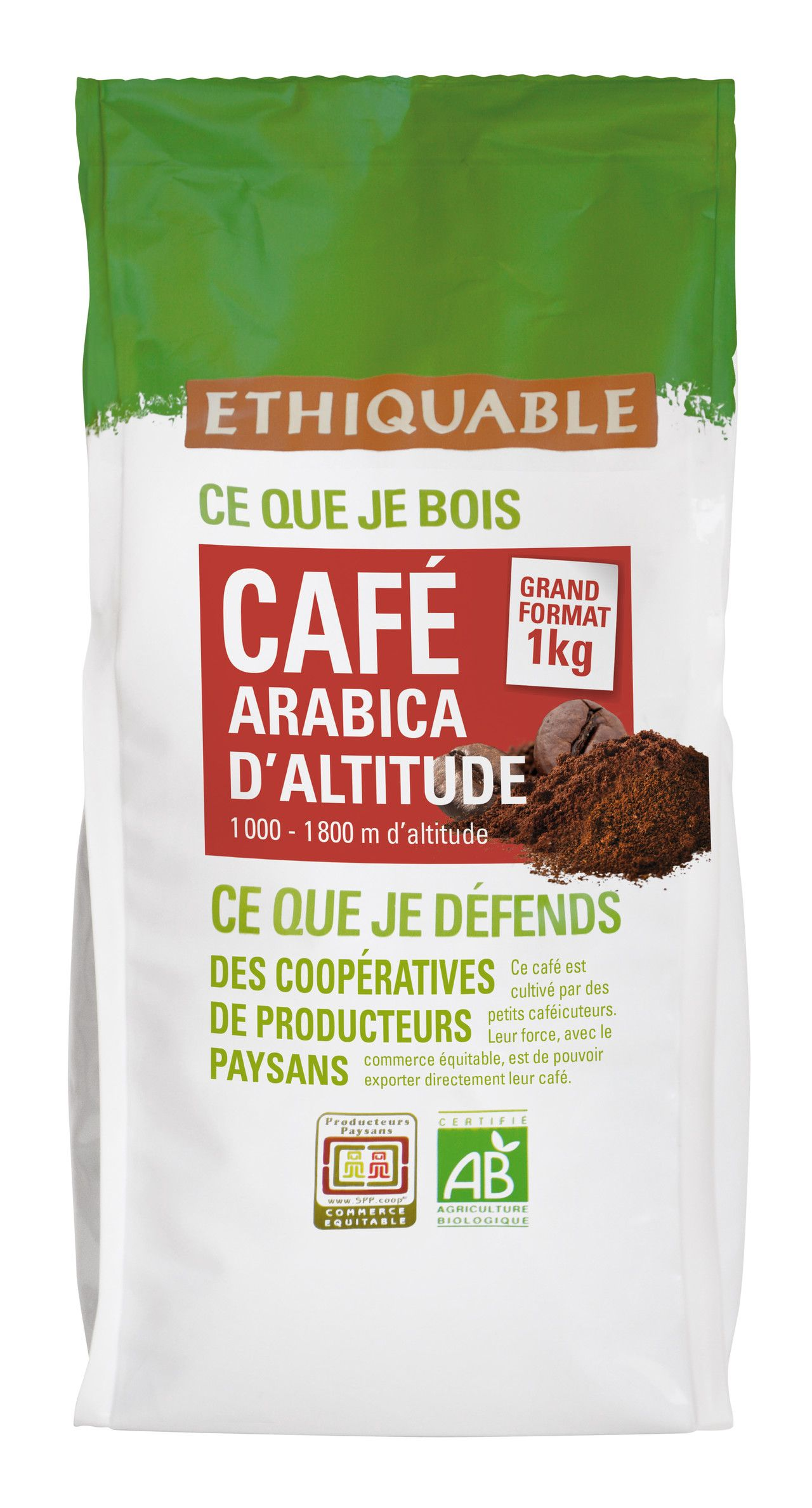 Café GRANO Premium Arábica Congo 1kg Ecológico