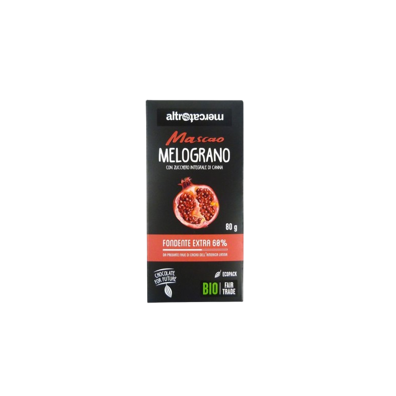 Mascao 60% dark chocolate with pomegranate Organic  