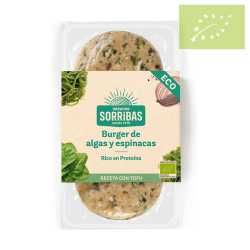 Vegano-Hamburguesa vegetal de espinacas y algas 160g ecológica