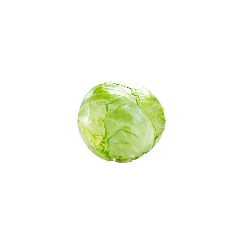 Piece of cabbage, smooth leaf organic
