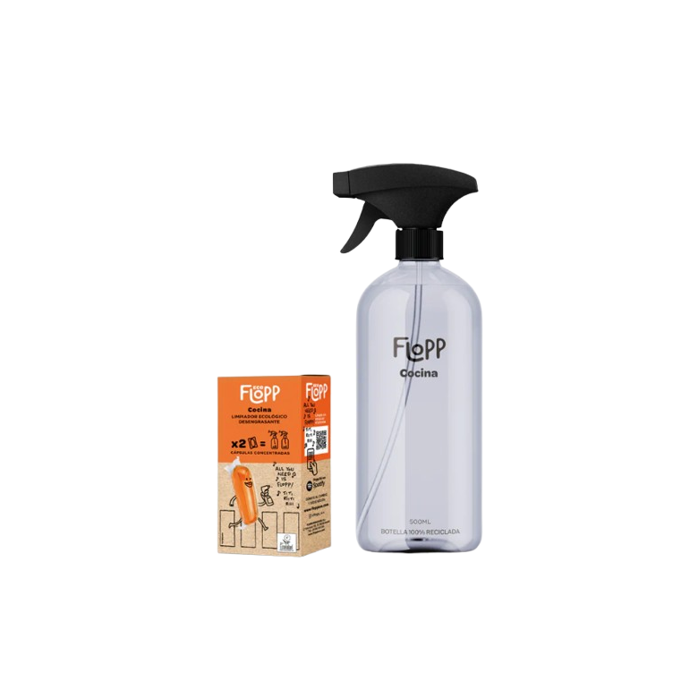 Degreasing Cleaner 2 capsules Eco-friendly Flopp  + bottle 