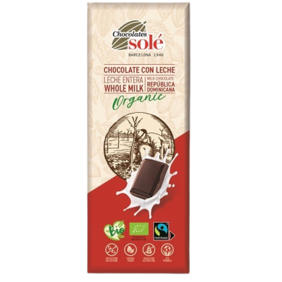 Milk chocolate bar 25g organic