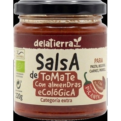 Salsa picante con almendras delatierra 250ml Ecológico 