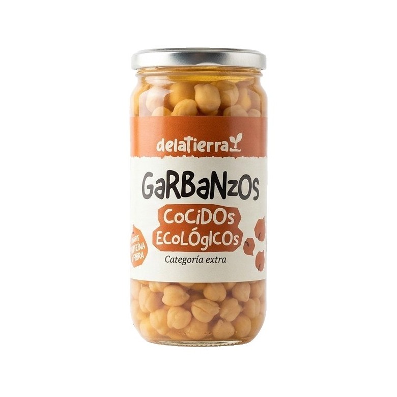 Garbanzos cocidos delaTierra 720ml Ecológico 