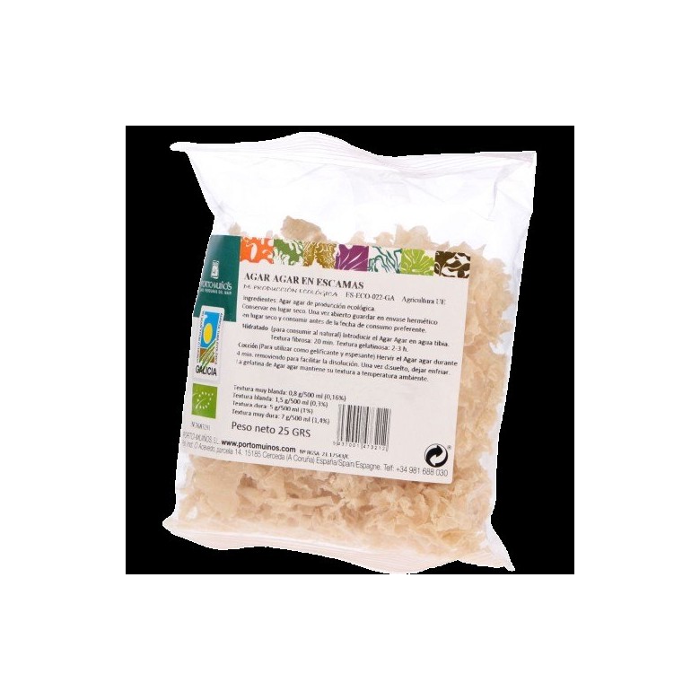 Ecologic Agr Agar flakes. 25gr Porto Muiños