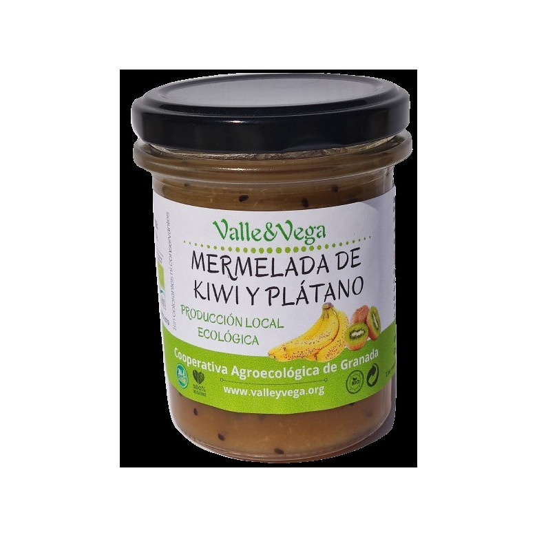Mermelada de kiwi y platano Ecológica Valle y Vega