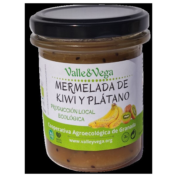 Mermelada de kiwi y platano Ecológica Valle y Vega