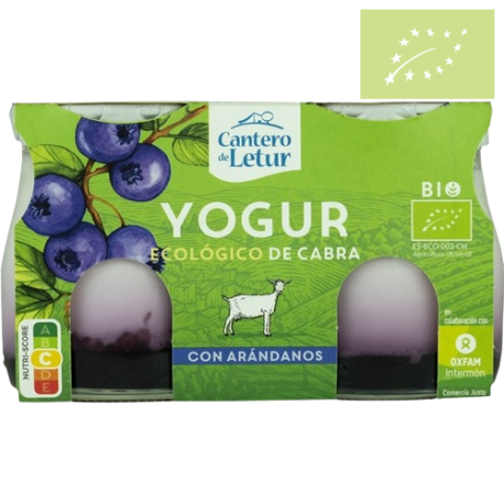 Yogur de cabra con arandanos 2x125 ml ecológico 