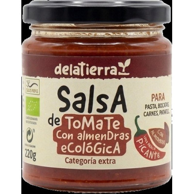 Salsa picante con almendras delatierra 250ml Ecológico 