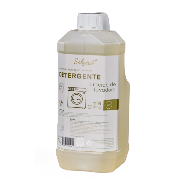 Detergente líquido lavadora sensible SOLYECO 2l