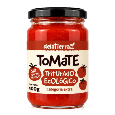 Tomate Natural triturado delaTierra 400gr Ecológico
