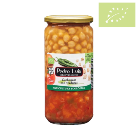 Garbanzos cocidos con verduras 720ml 