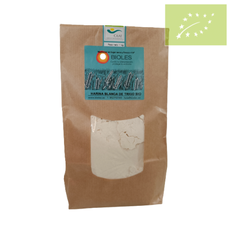 Harina blanca de trigo 1kg Ecológico 