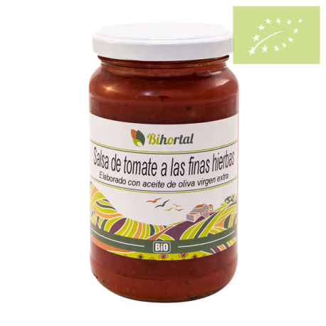 Salsa tomate finas hierbas 345g Ecológico.