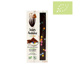 Chocolate con leche grageas de colores 100g Ecológico 