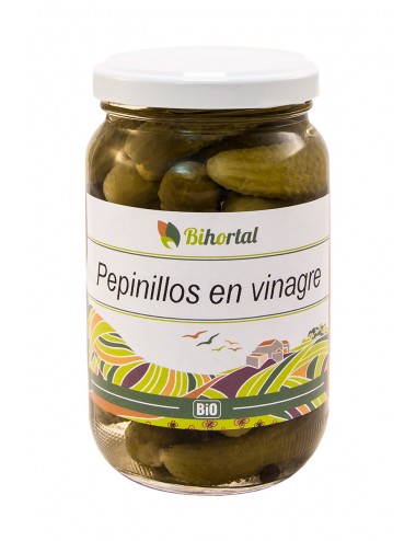 Pickled gherkins in vinegar...