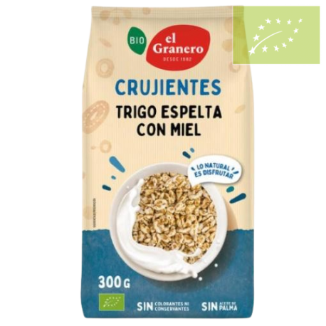 Trigo espelta hinchado con miel 300g Ecológico